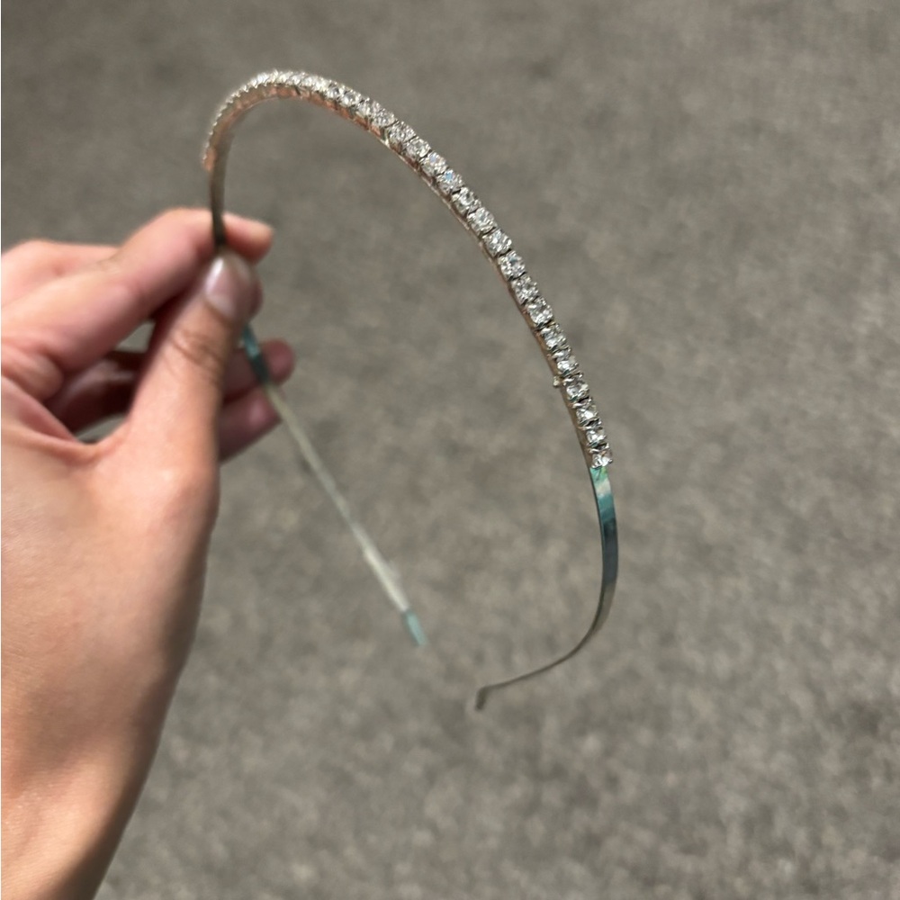 Elegant Silver Crystal Headband